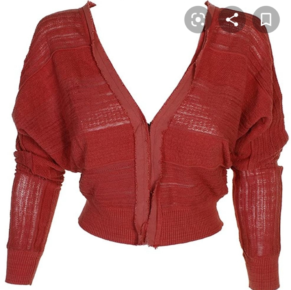 Free People Crop Batwing Cardigan